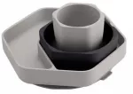 HEORSHE silikoninių indų rinkinys vaikams, pilkas