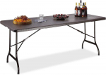 Relaxdays sulankstomas sodo stalas BASTIAN, 72 &times; 178 &times; 74 cm, plastikas, rudas