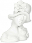 Bikuvalt Vaza keramikinė balta Dama su skrybele 18x13x23 cm ART MUSE