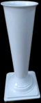 Plastikinė vaza, pastatoma, baltos sp., 22 x 40 cm