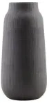 House Doctor - Groove Vase - H35 cm - Juodas