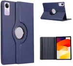 Plan&scaron;etinio kompiuterio dėklas Strado-Tech 360 laipsnių pasukamas dangtelis su stovu Xiaomi Redmi Pad SE 2023 11'' tamsiai mėlynas
