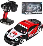 RC driftinis automobilis WLToys K969, 4WD, raudonas, juodas ir sidabrinis, 18 &times; 8 &times; 5 cm