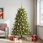 Dirbtinė kalėdinė eglutė su rutuliuku 240 cm 300 LED