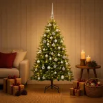Dirbtinė Kalėdų eglutė su burbulais 120 cm 150 LED &Scaron;ilta balta
