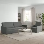 Sofa Sofos komplektas 2 vnt. Tamsiai pilka Audinys