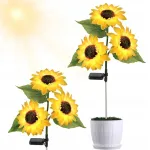 Bedee sodo dekoratyvinis led saulės &scaron;viestuvas įsmeigiamas gėlė saulėgrąža 71cm 2vnt