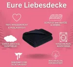 Hotgreenpepper Love Blanket neper&scaron;lampamas meilės antklodė &ndash; neper&scaron;lampama mink&scaron;ta antklodė, neper&scaron;lampama antklodė lovai, ku&scaron;etei, sofai, ku&scaron;etei katėms, &scaron;unims, naminiams gyvūnams, juoda, xl: 145 x 216 cm