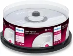 Vinilinė plok&scaron;telė 25 vienetų philips 4x dvd+rw diskai