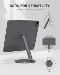 Lululook Sukamas magnetinis Ipad stovas, sulankstomas Ipad Pro stovas su 360&deg; pasukamu pagrindu, aliumininis plan&scaron;etinio kompiuterio stovas, skirtas Ipad Air 11 colių (2024), Ipad Pro 11 colių 1-os/2-os/3-ios/4-os kartos, Ipad Air 4-os/5-os kartos