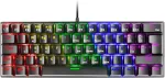 Mars Gaming Mk60 Juodas, mechaninė žaidimų klaviatūra Frgb, antighosting, mechaninis rudas jungiklis, portugalų kalba