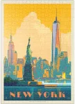 Mypuzzle Niujorkas: Skyline Glow, Vintage Poster - Premium 500 dalių dėlionė - Mypuzzle Special Collection i&scaron; Anderson Design Group