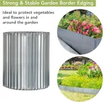Joneshousedeco 6m galvanizuotas metalinis sodo vejos bortelių rulonas, skirtas sodo augalų apvadams, banguotas, H15cm