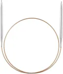 Addi Apskritas žalvarinis mezgimo virbalas, 80 cm ilgio, 2,5 mm storio, įvairių dydžių