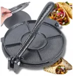 Rankinis tortilijų presas, ketaus presas blynams, blyneliams, kebabams, 16 cm