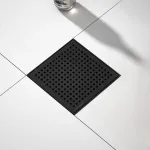 Bernkot kvadratinis du&scaron;o trapelis 20 x 20 cm, 360&deg; sifonas su kvapų stabdikliu ir plaukų gaudykle, nerūdijančio plieno drenažo kanalas, grindų trapelis, labai plok&scaron;čias Dn50 Dn40, juodas