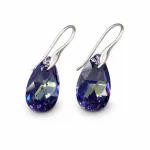Diamond Sky Jewelry Sidabriniai auskarai moterims DiamondSky &bdquo;Baroque (Tanzanite AB)&bdquo; su Swarovski kristalais