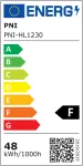 Lubinis &scaron;viestuvas PNI H-Light 1230 48W LED panelė, 1200x300mm, 4800lm, 6400K, vidaus patalpoms, įmontuojama, &scaron;altai balta