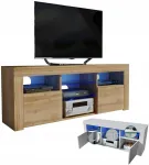 TV staliukas Moderni Tv spintelė po televizoriumi 150 140 komoda ąžuolas wotan visa 145cm