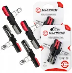 Clark's Cps301 Mtb V-brake 72 mm stabdžių kaladėlės, raudonos-juodos-pilkos