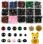 Fineasy 560 vnt. apsauginių akių rinkinys nertiems žaislams, akys nertiems gyvūnams su poveržlėmis, amigurumi akys, sagos akys nertiems gyvūnams, apsauginės nosys pliu&scaron;iniams me&scaron;kiukams, lėlėms (6-14 mm)
