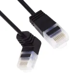 Cy itin plonas cat6 ethernet kabelis rj45 kampu į vir&scaron;ų į tiesų utp tinklo kabelį patch kabelis 90 laipsnių cat6a lan skirtas ne&scaron;iojamam kompiuteriui mar&scaron;rutizatoriui tv box