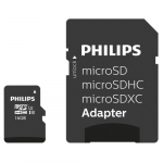 Philips Micro SDHC Card 16GB Class 10 UHS-I U1 incl. Adapteris