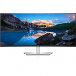 Monitorius Dell UltraSharp U4021QW, 40"/Business/Curved/Panel IPS/5120x2160/21:9/60Hz/Matte/5 ms/Swivel/Height adjustable/Tilt /Sidabrinės spalvos