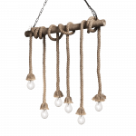 Pakabinamas &scaron;viestuvas Ideal Lux Suspended lamp with 6 lights CANAPA, E27, baltas
