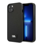 Apple iPhone 13 Mini Karl Lagerfeld dėklas Saffiano Plaque juodos spalvos