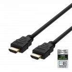 Ultra High Speed HDMI kabelis DELTACO 2M, eARC, QMS, 8K prie 60Hz, 4K prie 120Hz, juodas / HU-20-R