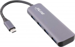 HUB USB InLine &reg; USB 3.2 korpusas, USB Type- C yra 4x USB A 10Gb / s, aliuminis, pilkas