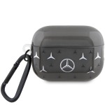 Mercedes Benz Apple AirPods Pro 2 Mercedes Cover Large Star Pattern (MEAP28DPMGS) ausinių dėklas juodos spalvos