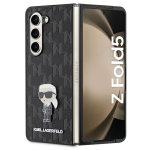 Samsung Galaxy Z Fold 5 Karl Lagerfeld Dėklas Saffiano Monogram Ikonik Pin (KLHCZFD5SAPKINPK) juodos spalvos