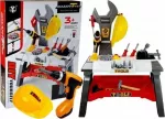 Lean Toys Žaislinis dirbtuvių įrankių rinkinys su dviem auk&scaron;tais ir akumuliatoriniu gręžtuvu