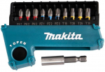 Makita E-03567-10 Impact Premier 11vnt. Torsion sukimo antgalių komplektas (10 vnt. Dėžutėje) (PH1, PH2 ,PH3, PZ1, PZ2, PZ3, T15, T20, T25, T30 , magnetinis laikiklis 50mm)