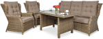 Lauko baldų komplektas TRIVENTO DINING 3, Brown