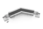 LED juostos profilio VARIO30-07 135 laipsnių kampinis sujungimas, anoduotas aliuminis
