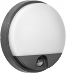 Sieninis &scaron;viestuvas Orno AGAT LED 15W, sodo &scaron;viestuvas su judesio jutikliu, 140&deg;C, 1100lm, IP54, 4000K, pilkas