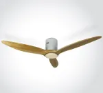 Lubinis &scaron;viestuvas 25W ventiliatorius su dimeriuojamu 22W LED &scaron;viestuvu, baltas/&scaron;viesaus medžio sp., 3000/4000/5500K, 6312LC/W/V