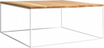 Customform Kavos staliukas, TENSIO SOLID WOOD, 100x100 cm, Baltas