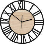 Tutumi Sieninis laikrodis Loft Round 35 cm Metal/Wood MC70902
