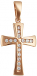 Auksinis kryželis su cirkoniais Brasco 58189