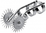 METAL HARD Thimble Dual Roller Stimulation Tool, 9cm, Steel Finish