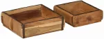 Padėklas 2 vnt. Ruda 29 x 31 x 10 cm Kietas atkurtas medis