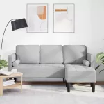 Sofa Sofos komplektas Debesų pilka 173 x 131 x 67 cm Poliesteris