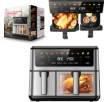Extralink Naminė oro gruzdintuvė SJ-1000 PRO 10L ES | Gruzdintuvė | (6,5 l + 3,5 l) 2500 W