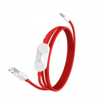 OnePlus SUPERVOOC 2in1 įkrovimo ir duomenų perdavimo kabelis 8A 1,2m raudonas
