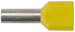Ergom E08KH-02020102401 Izoliuota kabelio antgalis HI 2X6/14 DIN geltonas E08KH-02020102401 /100 vnt./