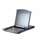 Aten | KL1108VNA-AG 8 prievadų Cat 5 dviejų bėgelių KVM per IP komutatorius su virtualia medija | 19" LCD